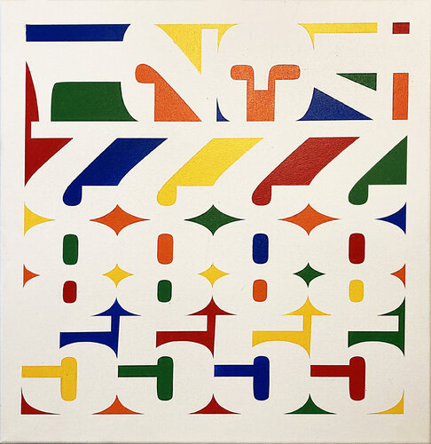 Vibrant Flow – Equilibrio tra colore, geometria e contemplazione van Paolo Grassi, Schilderij te koop op Singulart