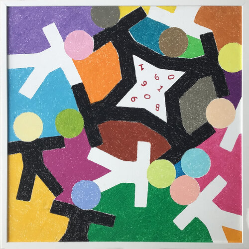 People at Peace I & II – Visione di armonia universale di Paolo Grassi, Pittura in vendita su Singulart