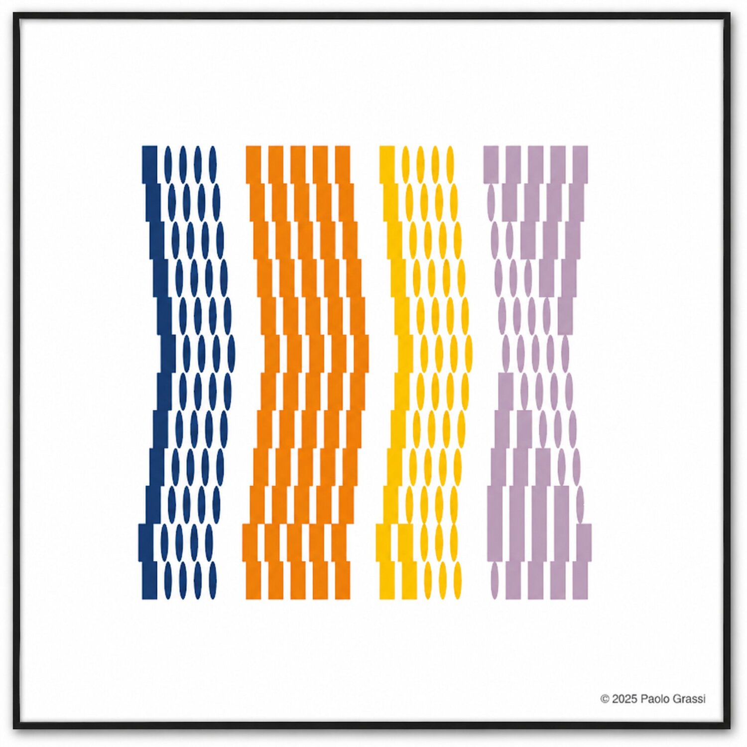 286. Morse Sequence Wave Paolo Grassi Origineel schilderij te koop