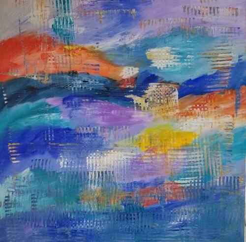Mediterranean Seaside di Monique Dufour, Pittura in vendita su Singulart