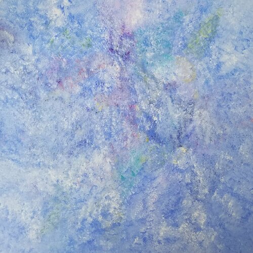 Jardin dans le ciel (Garden in the sky) von Monique Dufour, Malerei kaufen auf Singulart