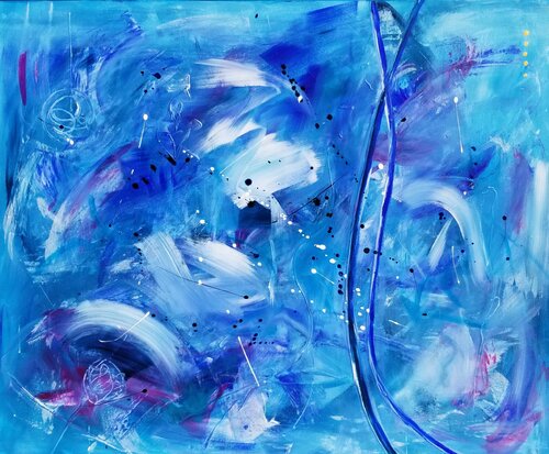 Deep Dive - 2023 - SOLD van Monique Dufour, Schilderij te koop op Singulart