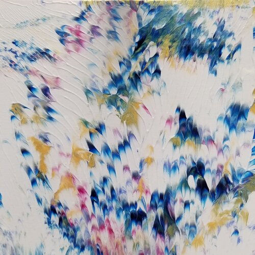 Feathers with gold von Monique Dufour, Malerei kaufen auf Singulart