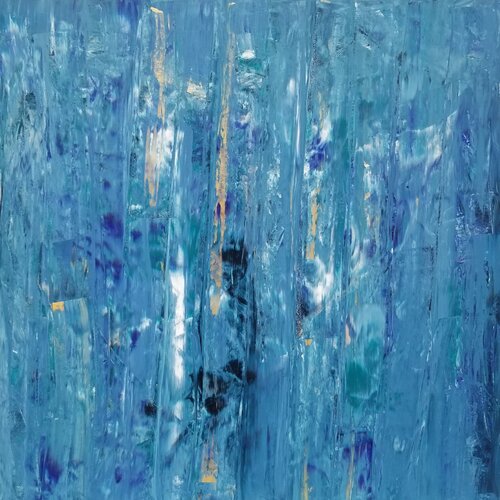 Harmonies in blue 2023 von Monique Dufour, Malerei kaufen auf Singulart