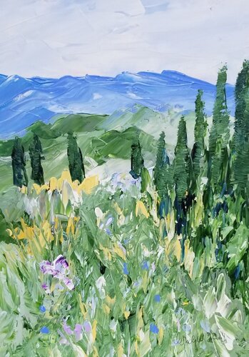 Near and Far - No 27 -Framed van Monique Dufour, Schilderij te koop op Singulart