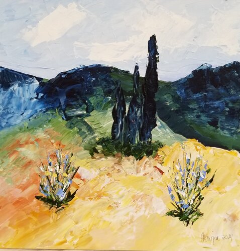 Near and Far - No 32 -Framed von Monique Dufour, Malerei kaufen auf Singulart