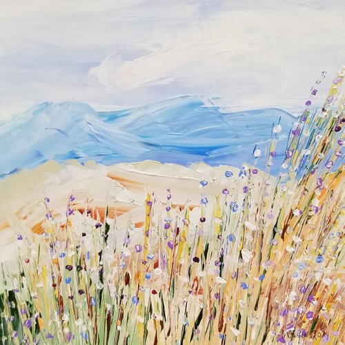Near and Far - No 44 -Framed van Monique Dufour, Schilderij te koop op Singulart