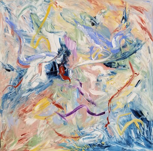 Dance me to the end of love - 2025 di Monique Dufour, Pittura in vendita su Singulart