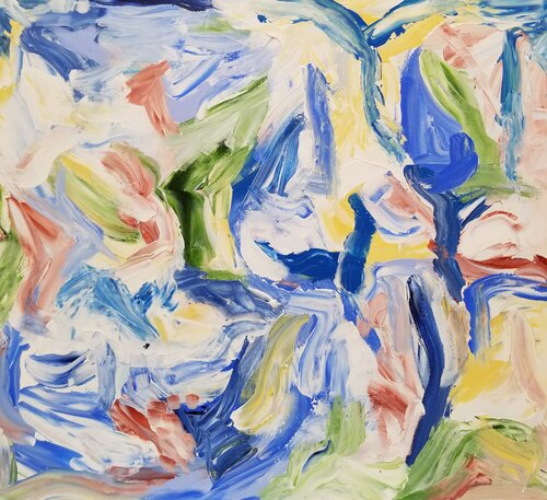 Cornflower Field - 2025 di Monique Dufour, Pittura in vendita su Singulart