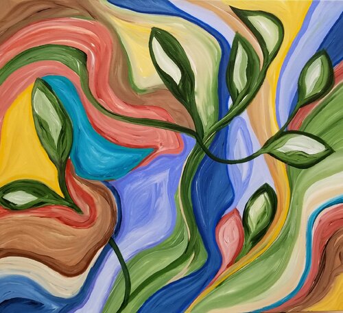 Roots of Becoming - 2025 von Monique Dufour, Malerei kaufen auf Singulart