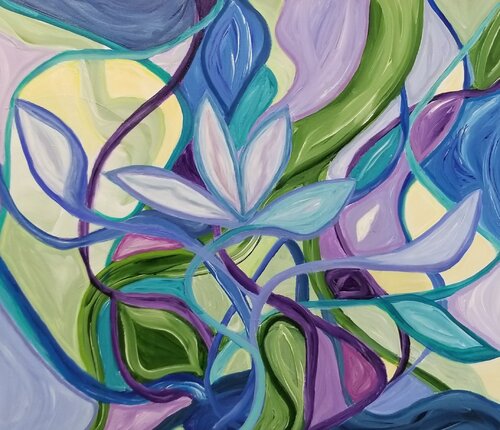 Soft Entanglement - 2025 van Monique Dufour, Schilderij te koop op Singulart