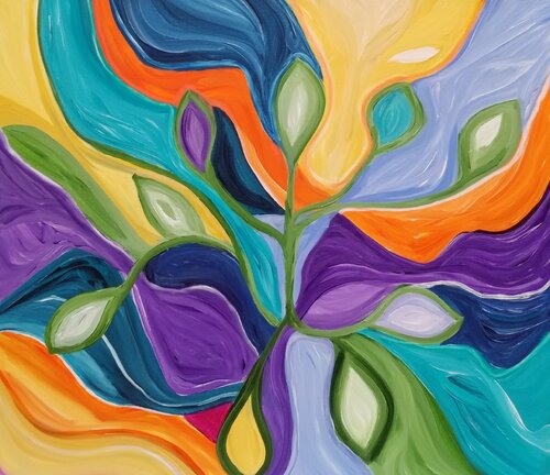 Currents of renewal - 2025 van Monique Dufour, Schilderij te koop op Singulart