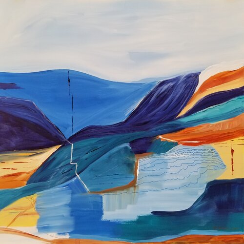 Blue passage - 2026 par Monique Dufour, Peinture en vente sur Singulart