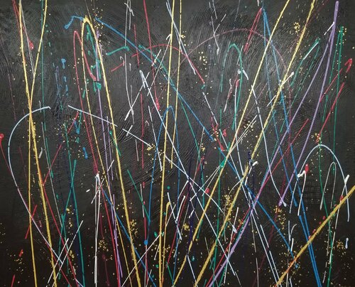 Fireworks von Monique Dufour, Malerei kaufen auf Singulart