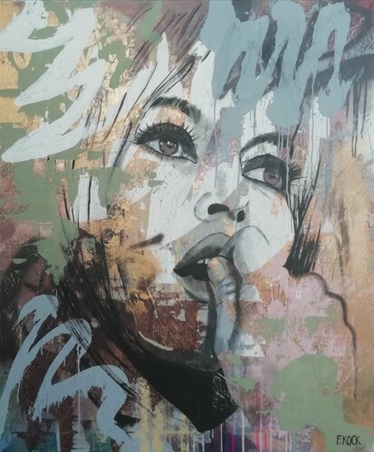 Tu Es Venu Mon Amour (Brigitte Bardot) van Femke Kock, Schilderij te koop op Singulart