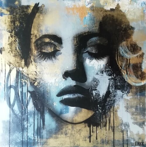 Space Weaver (Lisa Gerrard) van Femke Kock, Schilderij te koop op Singulart