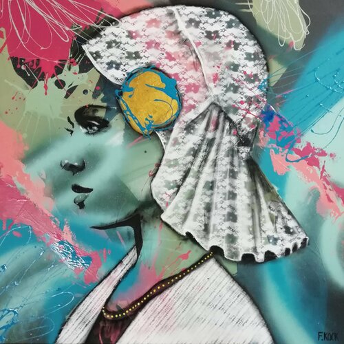 Girl From Friesland No.1 van Femke Kock, Schilderij te koop op Singulart