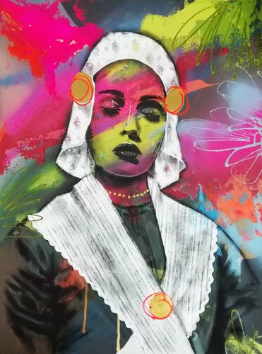 Girl From Friesland No.2 van Femke Kock, Schilderij te koop op Singulart