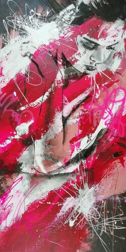 Fatalist Love (Michelle Gurevich) van Femke Kock, Schilderij te koop op Singulart