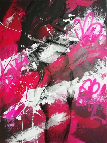 Lovers Are Strangers (Michelle Gurevich) van Femke Kock, Schilderij te koop op Singulart