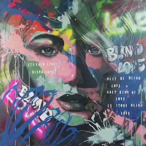 Blind Love (Tom Waits) van Femke Kock, Schilderij te koop op Singulart