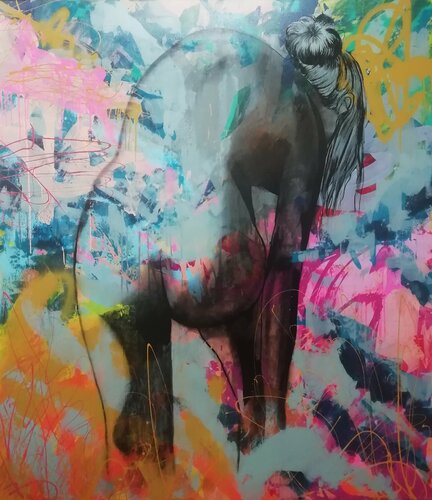 I Go To Sleep (the kinks) van Femke Kock, Schilderij te koop op Singulart