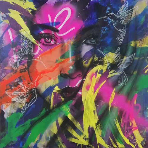Love's A Stranger (Warhaus) van Femke Kock, Schilderij te koop op Singulart