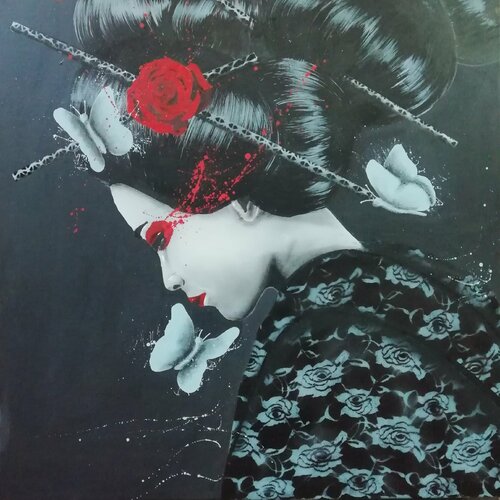 XOXO Vinted blue van Femke Kock, Schilderij te koop op Singulart