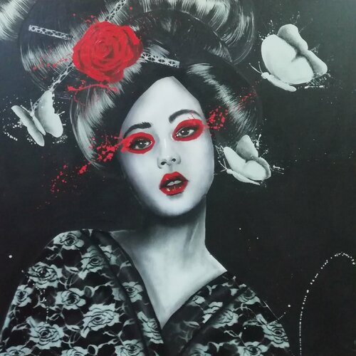 XOXO Vinted Green di Femke Kock, Pittura in vendita su Singulart