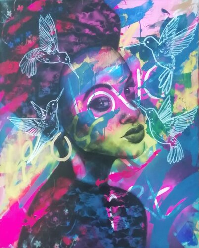 Hummingbird (B.B.king) von Femke Kock, Malerei kaufen auf Singulart