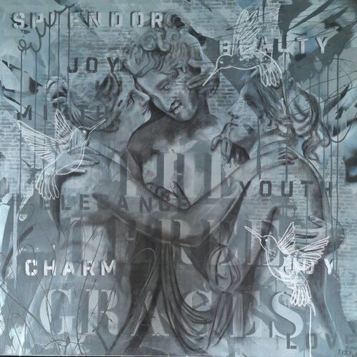 Ode To The Three Graces van Femke Kock, Schilderij te koop op Singulart