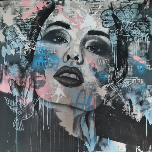 Safe Haven (Cloudmachine) van Femke Kock, Schilderij te koop op Singulart