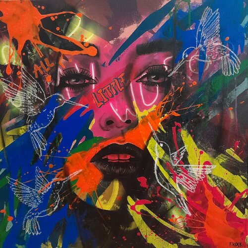 All My Little Words (Magnetic Fields) van Femke Kock, Schilderij te koop op Singulart