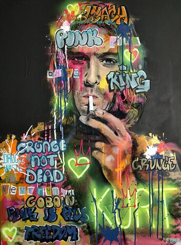 Kurt Cobain by Femke Kock, Painting for Sale on Singulart