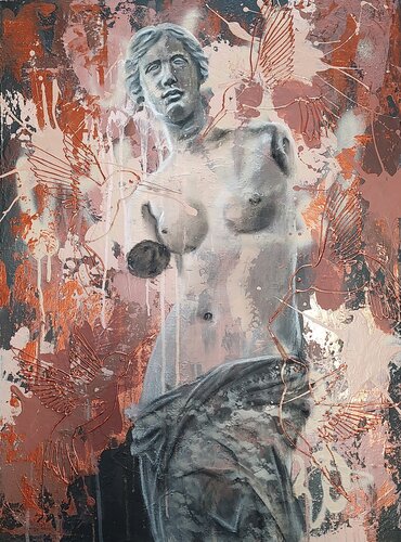 Ode To Venus Of Milos par Femke Kock, Peinture en vente sur Singulart