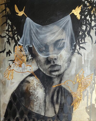 Bad Mojo Be Gone van Femke Kock, Schilderij te koop op Singulart