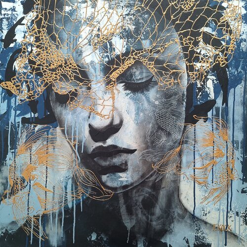 Untrendling The Nets van Femke Kock, Schilderij te koop op Singulart