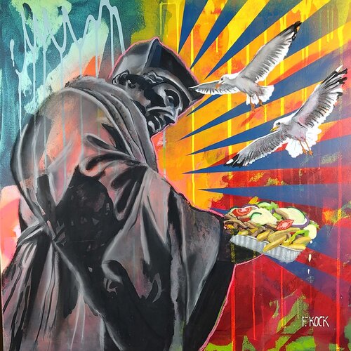 Patatje Kapsalon di Femke Kock, Pittura in vendita su Singulart