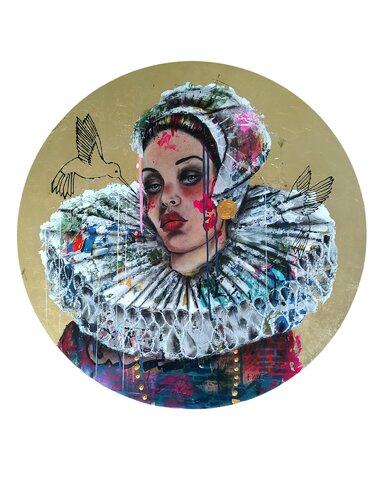 Little Miss Strange No.2 van Femke Kock, Schilderij te koop op Singulart