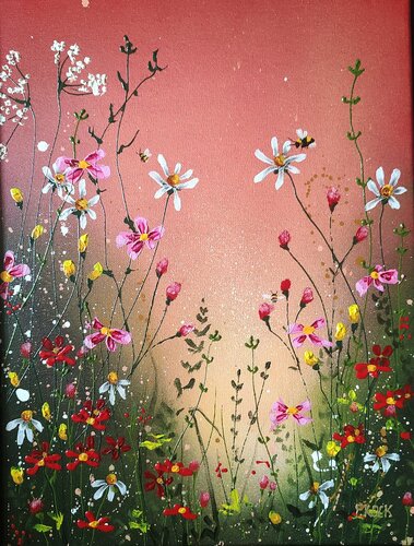 Wildflower field von Femke Kock, Malerei kaufen auf Singulart