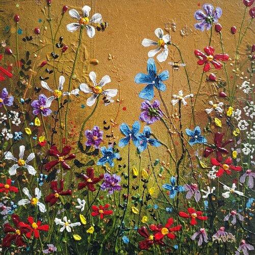 Wildflower field van Femke Kock, Schilderij te koop op Singulart