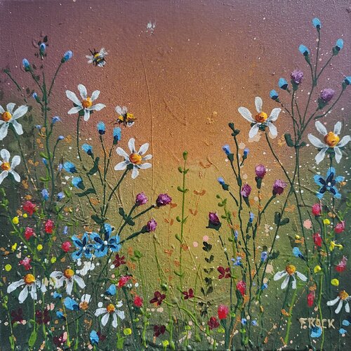 Wildflower field van Femke Kock, Schilderij te koop op Singulart