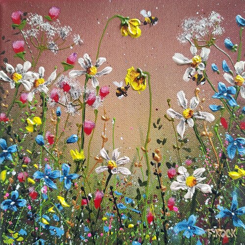 Wildflower field van Femke Kock, Schilderij te koop op Singulart