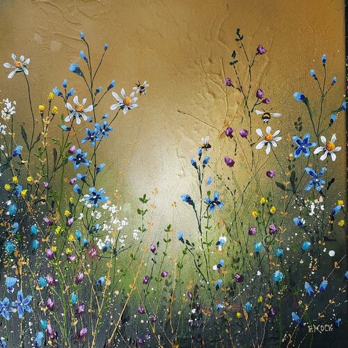 Wildflower field van Femke Kock, Schilderij te koop op Singulart