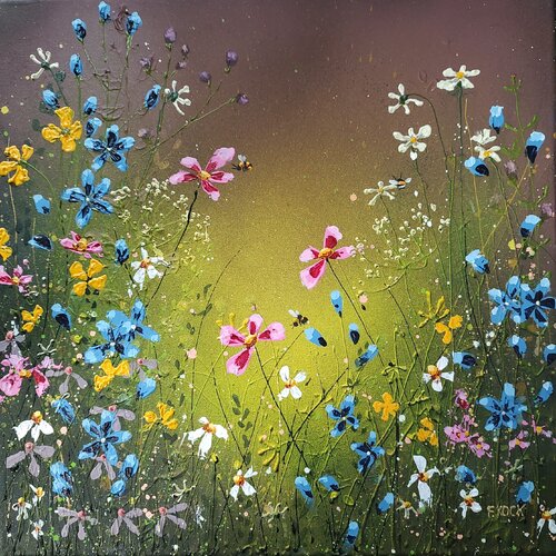 Wildflower field van Femke Kock, Schilderij te koop op Singulart