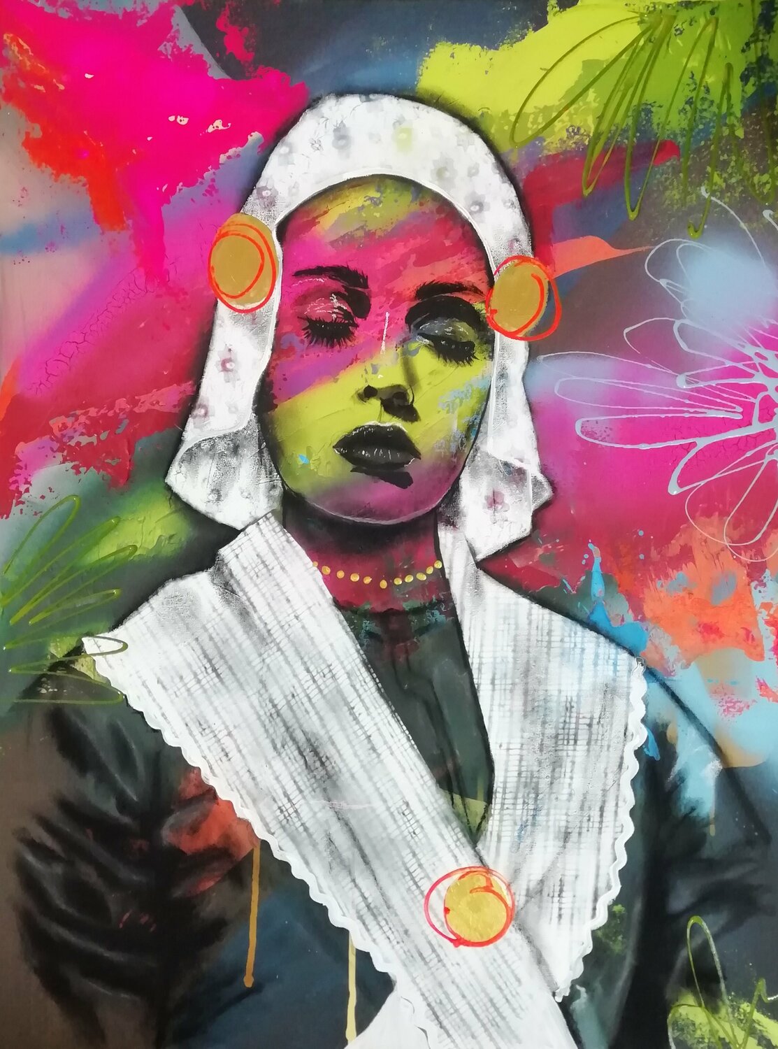 Girl From Friesland No.2 Femke Kock Originalgemälde zu verkaufen