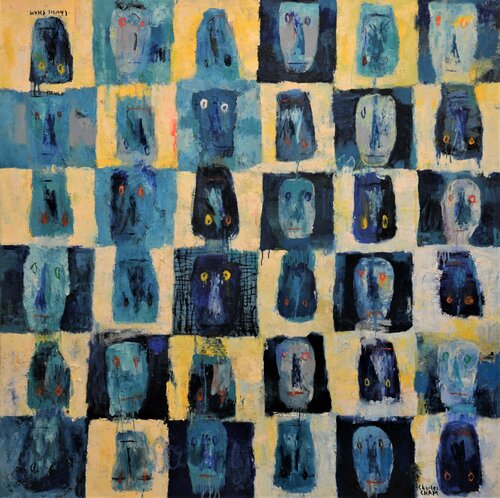 #1055 KIND OF BLUE par Charles Cham, Peinture en vente sur Singulart