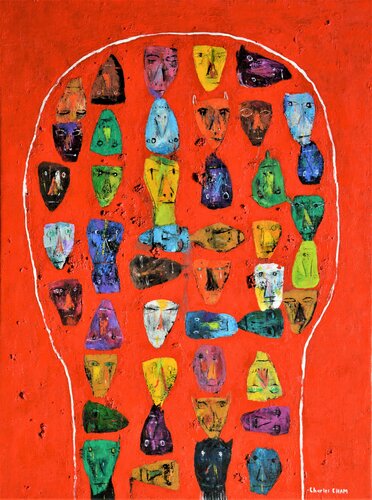 #2538 THE BIG ORANG KAYA FAMILY par Charles Cham, Peinture en vente sur Singulart