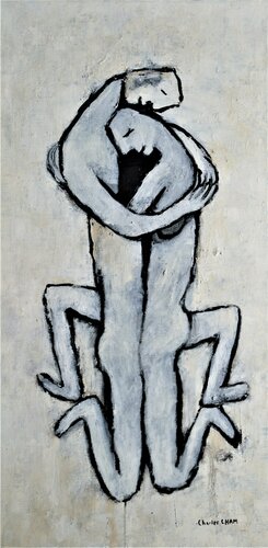 #2781 LOVERS - TWO LEGS UP van Charles Cham, Schilderij te koop op Singulart