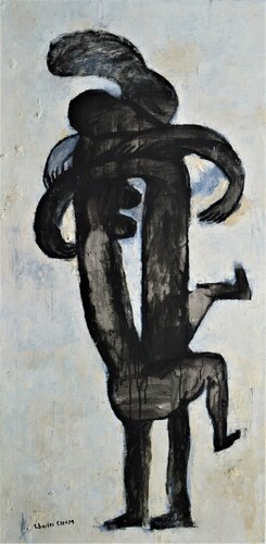 #2782 LOVERS - JUMP FOR JOY par Charles Cham, Peinture en vente sur Singulart